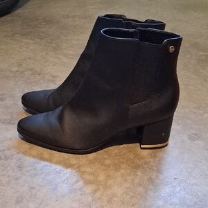 Calvin Klein Black Ankle Booties with Elastic Panels